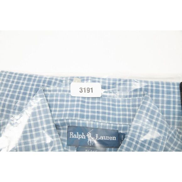 Ralph Lauren Shirt Mens Extra Large Gray Plaid Blake Button Down Short Sleeves - Picture 8 of 8
